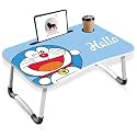 Foldable Wooden Laptop Bed Tray Table,PC Game Multifunction Lap Tablet Desk with Cup Holder, Perfect for Eating Breakfast, Reading Book, Working, Watching Movie On Bed (ADORREMON)