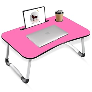 laptop bed tray table laptop desk for bedfoldable lap desk stand notebook desk pc game laptop table for bed portable notebook bed tray lap tablet with cup holder bpinks