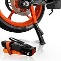 Moto Jack for Bike Adjustable, Bike Stand for Chain Cleaning & Lubrication, Heavy Duty Motorcycle Wheel Roller & Paddock Stand Jack, Portable Puncture Repair Lifter, Motorcycles Upto 400kg
