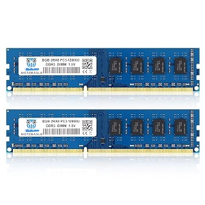 motoeagle 16gb 2x8gb pc3-12800u ddr3-1600 udimm ram 2rx8 dimm ddr3 8gb 1600mhz pc3 12800 sdram 240-pin 15v cl11 non-ecc desktop pc memory kit