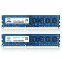 Motoeagle 16GB Kit (2x8GB) PC3 12800U DDR3 1600 UDIMM 2RX8 Dual Rank Non ECC Unbuffered 1.5V Desktop Computer Memory