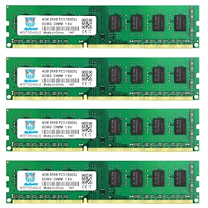 motoeagle16gb kit 4 x4gb pc3-10600u ddr3 1333mhz udimm ram 4gb ddr3 dimm memory cl9 15v 240-pin desktop 2rx8