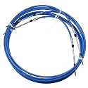 Motoforti 2pcs 13ft 4 Meter 157 Inch Marine Type 3300 / 33C Throttle Shift Remote Control Box Cable for Yamaha Outboard Engine Boat Motor Steering System Blue