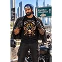 Motohog Helmet Skull Caps for Men Hair Inner Helmet Cover Caps for Bikers Sweat Cooling Skull Cap Headwrap, Bandana, Durag, Patka, Head Wear for Cycling &amp; Running - Free Size