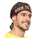 Motohog Helmet Skull Caps for Men Hair Inner Helmet Cover Caps for Bikers Sweat Cooling Skull Cap Headwrap, Bandana, Durag, Patka, Head Wear for Cycling &amp; Running - Free Size