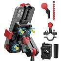 Motorcycle Bike Phone Mount with Vibration Dampener, 360°Motorcycle Bike Phone Holder for 4.7”-7.1”, Super Stable Nylon with Silicone Universal Handlebar Phone Mount (Red)