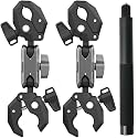 Motorcycle Bundle Kit Bike Handlebar Mount for Insta360 X5 X4 X3 Go 3S Ultra DJI Osmo 360 Nano Pocket 4 3 w 100cm Invisible Selfie Stick, Pole Clamp for Bicycle Seat Rail Tail Pipe Accessories
