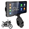 Motorcycle with CarPlay Screen & Android Auto 5.5in IP66 Waterproof Touchscreen Bluetooth Audio Receiver Support WiFi GPS Loop Recording Hands-Free Calling Tire 1080P HD Dash Cam
