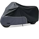 Motorcycle Cover 300D Heavy Duty Waterproof 86 Inch, Grey
