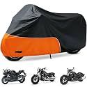 Motorcycle Cover 300D Heavy Duty Waterproof 96 Inch, Orange