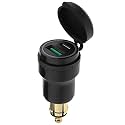 Motorcycle DIN Socket USB Charger Adapter Compatible with BMW Motorcycle in European Style Compatible with Ducati Motorcycle USB Adapter Socket