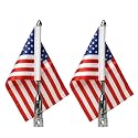 Motorcycle Folding Flagpole Mounts Red American Flag for Harley Road King Golding 1/2 Luggage Rack Foldable 90 Degree Pole