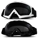 Motorcycle Goggles ATV Dirt Bike Anti Scratch Motocross UV400 Protect Bendable Eyewear Off Road Dust proof Anti Fog Riding Goggles with Adjustable Strap &Color Lens