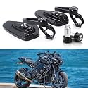Motorcycle Handlebar Bar End Mirror, Universal 7/8" Handle Black Rear View Side Mirrors Compatible with GROM MSX125 CB500F Z125 Z750 Z900 MT-03 MT-07 FZ-07 MT-09 FZ-09 MT-10 FZ-10 FZ6