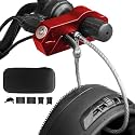 Motorcycle Helmet & Handlebar Lock Combo - Anti Theft Brake Lock for 1.3-1.5 Inch Handlebars - All Tricycle Bike ATV Scooter (Red)