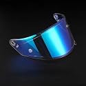 Motorcycle Helmet Visor for KYT NFR NX NZ, Scratch-Resistant Protective Motorcycle Face Shield, Anti-Fog Replacement Face Shield Lens Accessories,E Revo Blue
