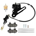 Motorcycle Rear Hydraulic Brake Caliper Master Cylinder Assembly with Brake Pads for 125cc-250cc Dirt Bikes Pit Bikes Apolo SSR Taotao -Fits 16"-18" Rear Wheels