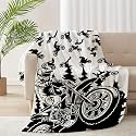 Dirt Bike Blanket Gift for Boys Kids Motorcycle Blanket Stuff