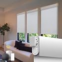 Motorized Blinds No Drill Automatic Blinds for Windows Cordless Roller Shades Electric Blinds with Remote Control Smart Blinds (White, 39.5 x 72)