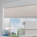 Motorized Blinds No Drill Automatic Blinds for Windows Cordless Roller Shades Electric Blinds with Remote Control Smart Blinds (Linen, 33.5 x 72)