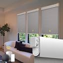 Motorized Blinds No Drill Automatic Blinds for Windows Cordless Roller Shades Electric Blinds with Remote Control Smart Blinds (Grey, 47 x 72)