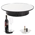 Motorized Display Stand - 7.87" Rotating Platform with Mirror Cover, USB Charging Port, 22 lbs Load Capacity, Ideal for Jewelry, 3D Model, Cake Photography