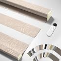 Motorized Zebra Blinds with Remote, APP,Control - 65% Blackout Dusty Rose