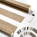 Motorized Zebra Blinds with Remote, APP,Control - 65% Blackout Sand Brown