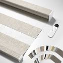 Motorized Zebra Blinds with Remote, APP,Control - 65% Blackout Pure White