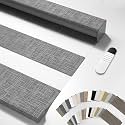 Motorized Zebra Blinds with Remote, APP, Voice Control - 65% Blackout Grey