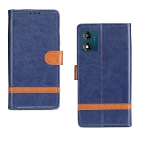 Motorola E13 Flip Case Leather Finish