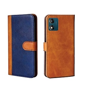 Motorola E13 Flip Case Leather Finish