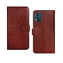 Motorola E13 Flip Case Leather Finish