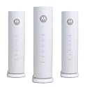 Motorola MNQ1525 WiFi 7 Router with Easy Mesh, Dual-Band 3.6 Gbps Speed, 2000 sq. ft Coverage, MotoSync+ Advanced Parental Controls, Next-Gen Security &amp; Seamless Device Management, White, Three Pack
