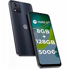 motorola e13 4g cosmic black 8gb ram 128gb storage  upto 1tb microsd expandable  65-inch ips lcd display with 60hz refresh rate  unisoc t606 processor  face unlock  ip52 water repellent