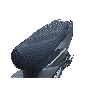 mototrance stylish black  pu leather luxurious  anti-slip  waterproof  ergonomic design  shock absorbent  custom fit  bike scooty seat cover  mtsc-9506-bl  compatible with honda activa i