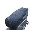 Mototrance Stylish Black | PU Leather Luxurious | Anti-Slip | Waterproof | Ergonomic Design | Shock Absorbent | Custom Fit | Bike Scooty Seat Cover | MTSC-9505-BL | Compatible with TVS Apache