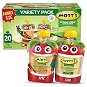 Mott's No Sugar Added Applesauce Variety Pack, 3.2 Oz Pouches, 20 Count