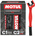 MOTUL Combo C1 Chain Cleaner (150 ML) & C2 Chain Lube Road (150 ML) | Chain Cleaner Brush | Chain Oil