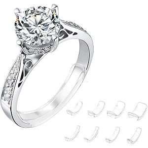 moud jewels super soft ring tightner for women amp menring tightener for loose ringsring size adjuster for loose ringsring sizer resizer fit spiral silicone