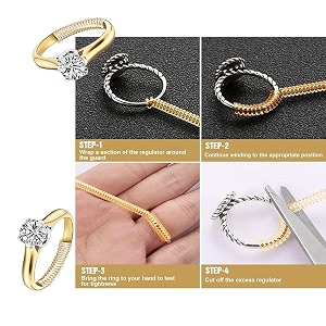 moud jewels super soft ring tightner for women amp menring tightener for loose ringsring size adjuster for loose ringsring sizer resizer fit spiral silicone