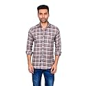 Moudlin Men Slim Fit Checkered Full Sleeve Spread Collar Casual Shirt