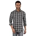Men Slim Fit Checkered Full Sleeve Spread Collar Casual Shirt