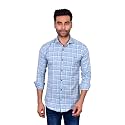 Moudlin Men Slim Fit Checkered Full Sleeve Spread Collar Casual Shirt