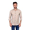 Moudlin Men Slim Fit Checkered Full Sleeve Spread Collar Casual Shirt