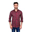 Men Slim Fit Checkered Full Sleeve Spread Collar Casual Shirt