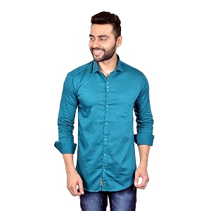 moudlin solid men39s spread collar 1408 slim fit regular fit cotton casual shirt stylish fashionable classic by maruti online