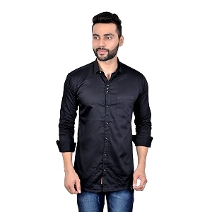 moudlin solid men39s spread collar 1408 slim fit regular fit cotton casual shirt stylish fashionable classic by maruti online