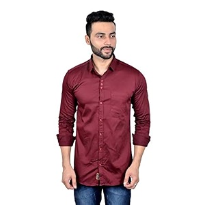 moudlin solid men39s spread collar 1408 slim fit regular fit cotton casual shirt stylish fashionable classic by maruti online