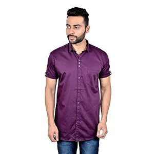 moudlin solid men39s spread collar 1408 slim fit regular fit cotton casual shirt stylish fashionable classic by maruti online